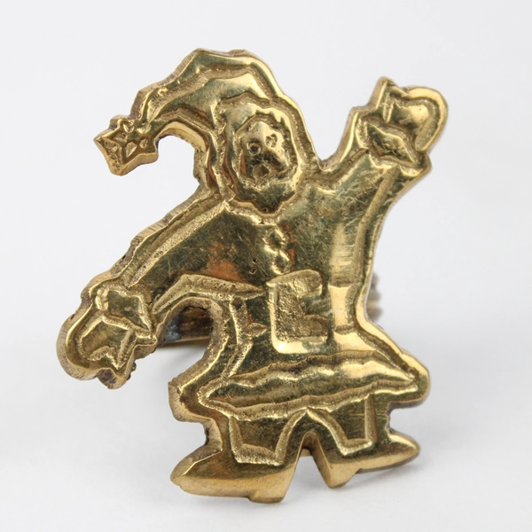 Set of 4 DII Brass Waving Santa Napkin Rings Vintage 1964 Made in India