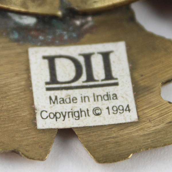 Set of 4 DII Brass Waving Santa Napkin Rings Vintage 1964 Made in India