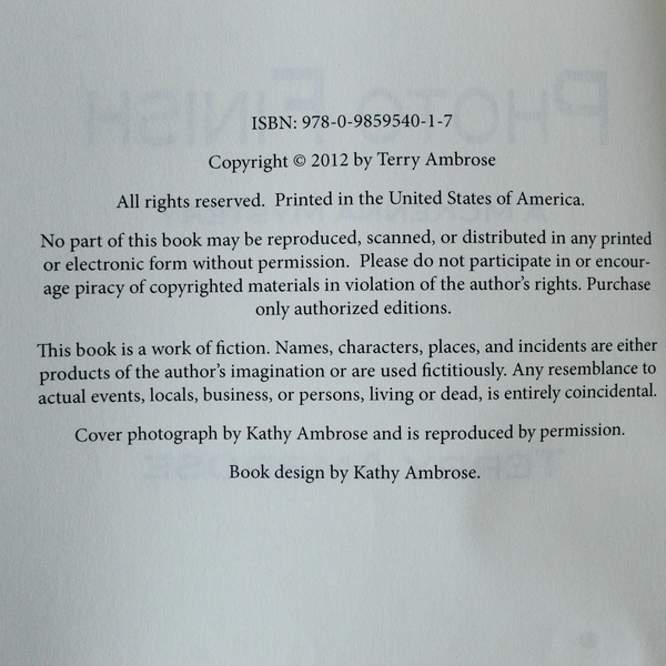 Photo Finish: McKenna Mystery by Terry Ambrose 2012 PB Good Condition