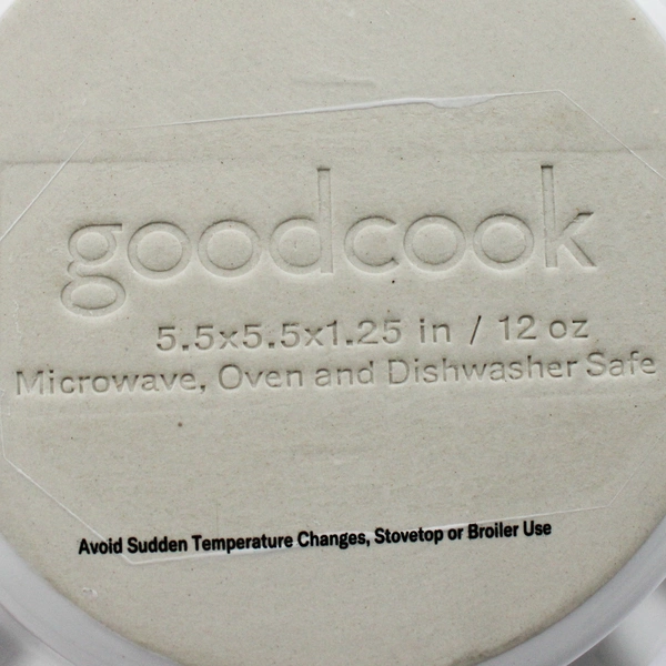 Goodcook 5.5" White Ceramic Pie Baking Dish Ruffled Rim Bakeware