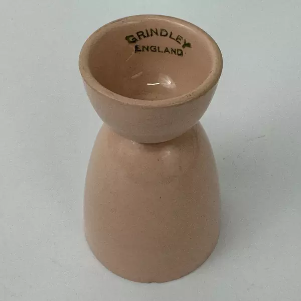 Vintage Grindley England Peach Petal Ceramic Double Ended Egg Cup