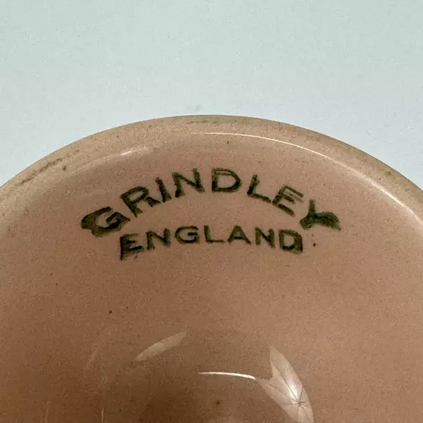 Vintage Grindley England Peach Petal Ceramic Double Ended Egg Cup