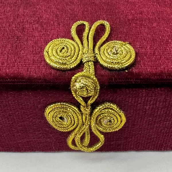 Antique Chinese Inside Painted Glass Snuff Bottle with Burgundy Box