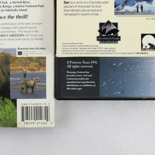 Vintage Lot of 3 Alaska VHS Documentaries by Various Studios 1991 1993