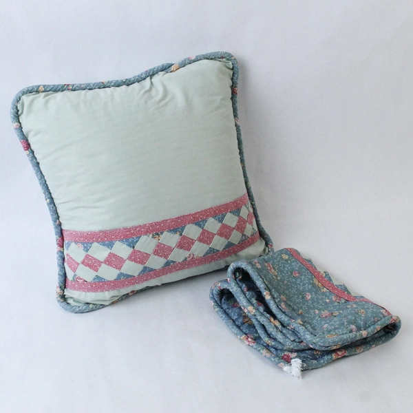 Feather Throw Pillow with 2 Handmade Zipper Covers - One Flawed