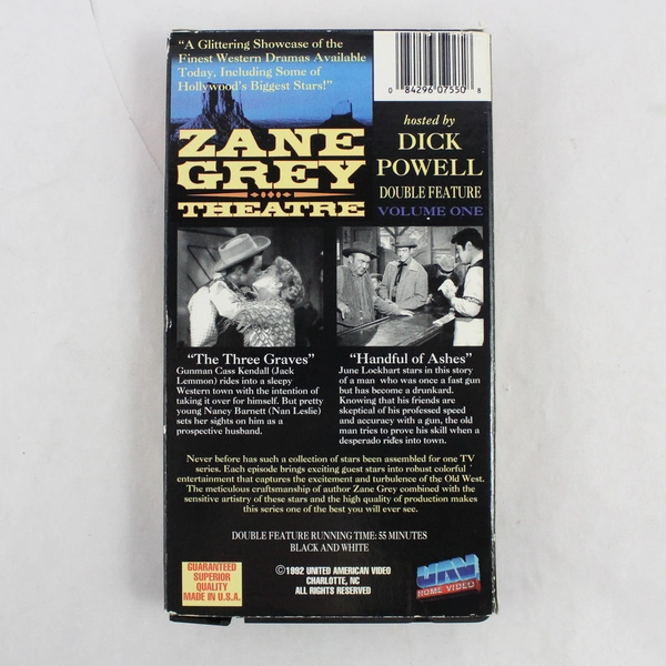 Zane Grey Theatre Volume 1 VHS Jack Lemmon Hosted by Dick Powell 1992