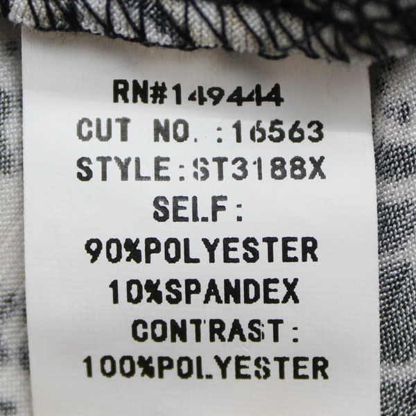 Siren Lily Black and White Floral Patterned Lacy T-Shirt Women's Size 2X