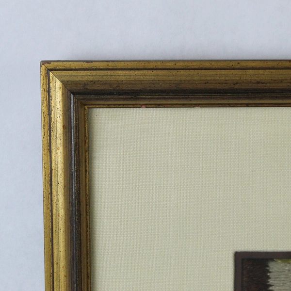 Vintage Handmade Rug Sampler Made In Germany Framed and Matted