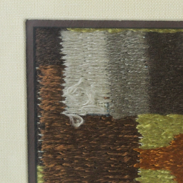 Vintage Handmade Rug Sampler Made In Germany Framed and Matted