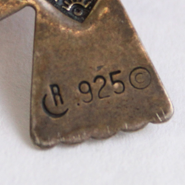 Carolyn Pollack 925 Sterling Silver Large Cross Angel Heart Dangle Earrings