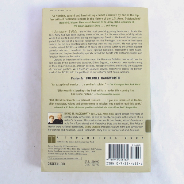 Steel My Soldiers' Hearts David H. Hackworth 2003 Simon & Schuster Paperback
