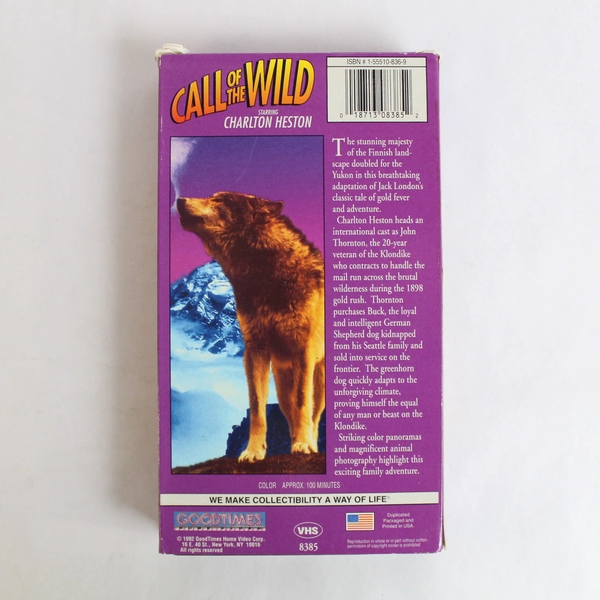Call of the Wild VHS Film 1992 GoodTimes Home Video