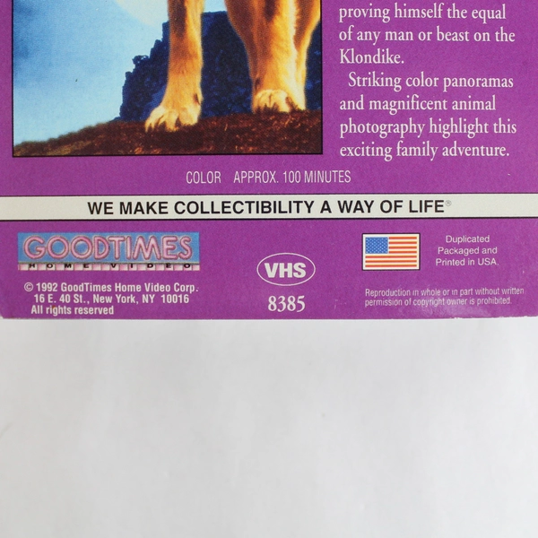 Call of the Wild VHS Film 1992 GoodTimes Home Video