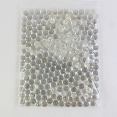 Lot Of 250 Matching Glass Stones/Pebbles Clear Iridescent Sphere/Marble Shaped