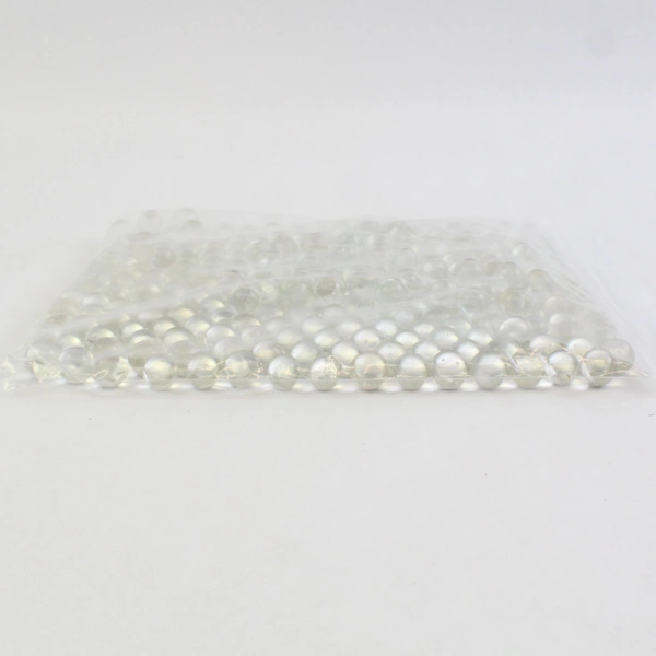 Lot Of 250 Matching Glass Stones/Pebbles Clear Iridescent Sphere/Marble Shaped