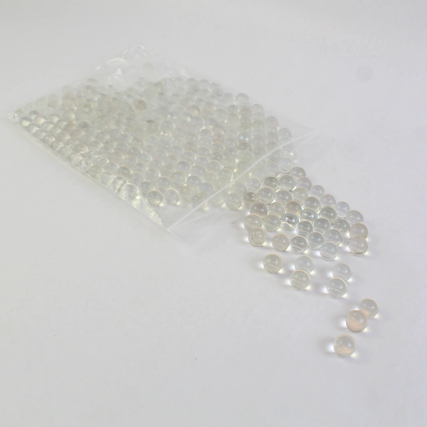 Lot Of 250 Matching Glass Stones/Pebbles Clear Iridescent Sphere/Marble Shaped