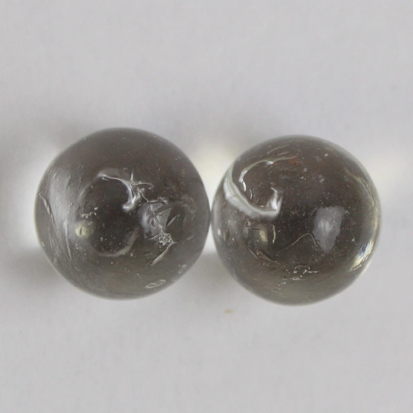 Lot Of 250 Matching Glass Stones/Pebbles Clear Iridescent Sphere/Marble Shaped