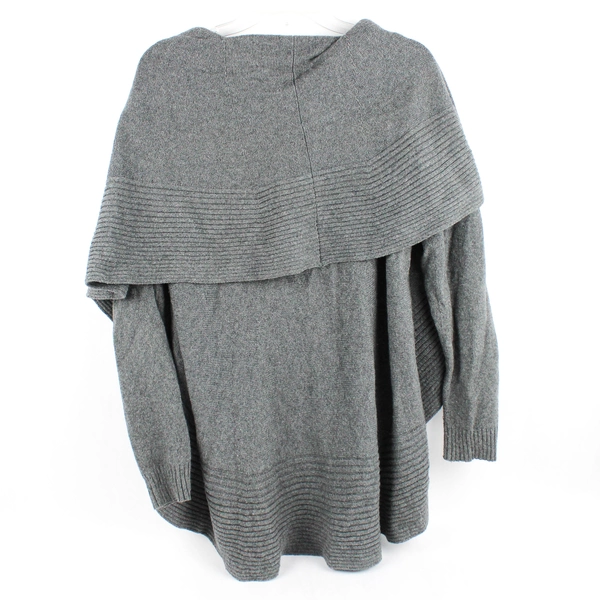 Willi Smith Dark Gray Cotton Blend Open-Front Cardigan Women's Size XL