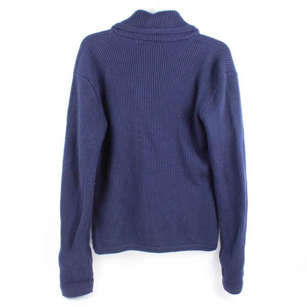 CC Courtenay Navy Blue Double-Breasted Wool Cardigan Women's Size Medium