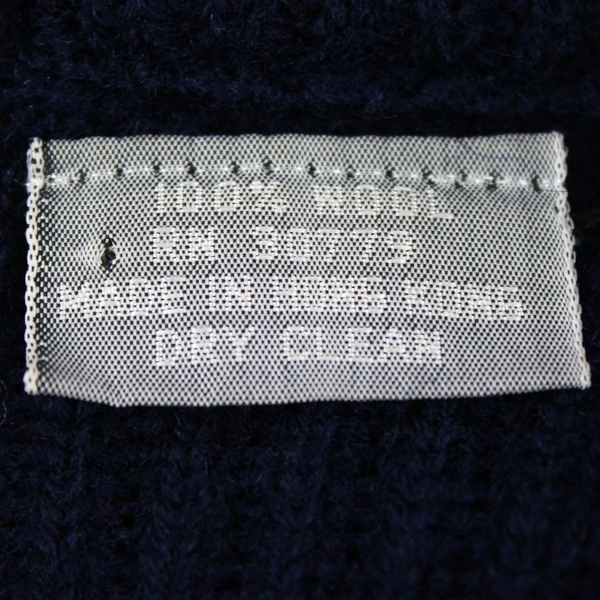 CC Courtenay Navy Blue Double-Breasted Wool Cardigan Women's Size Medium