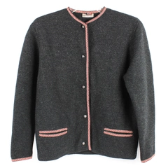 Vintage Muhlhauser Sport Button-Front Wool Cardigan Women's Size Medium