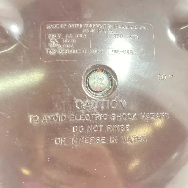 Vintage Oster Model 742-03A Creperie Controlled Heat Crepe Maker Tested Working