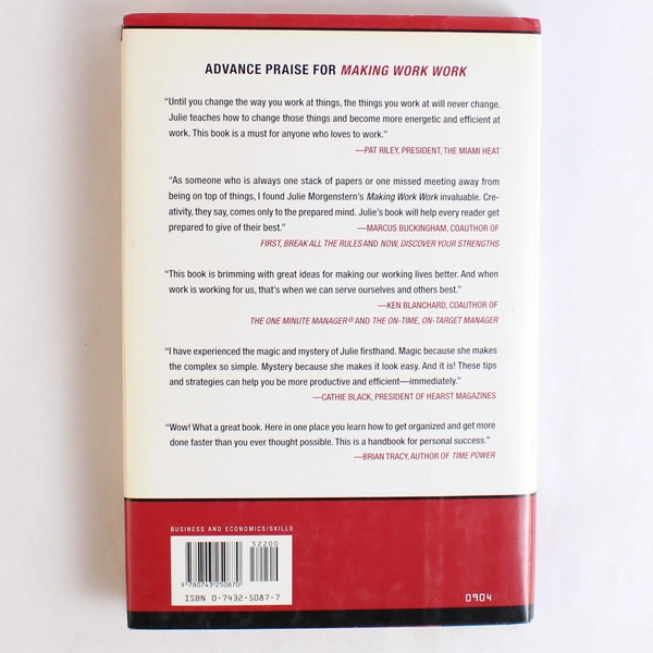 Making Work Work by Julie Morgenstern Fireside 2004 Hardcover