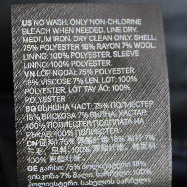 H&M Skinny Fit Solid Blue Blazer Jacket Men's Size 40R