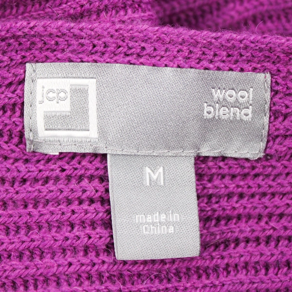 JCPenney Purple Wool Blend Pullover Sweater Women's Size Medium