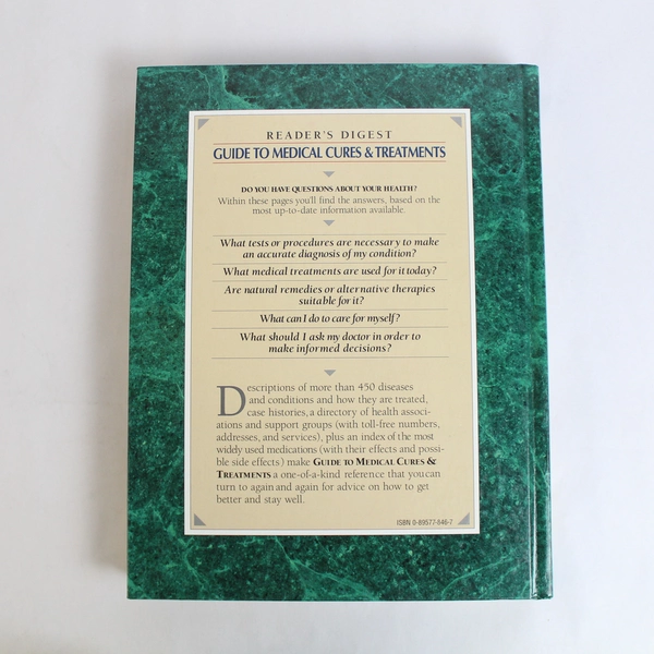Reader's Digest Guide to Medical Cures and Treatments 1996 Hardcover