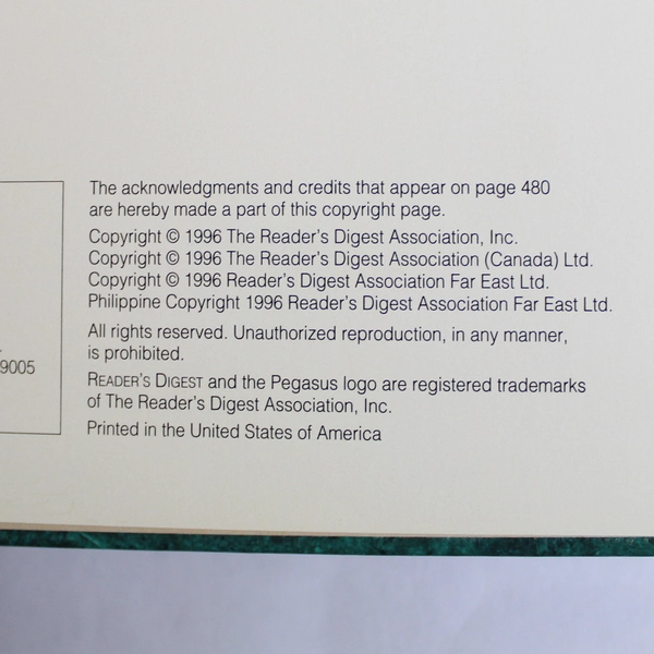 Reader's Digest Guide to Medical Cures and Treatments 1996 Hardcover