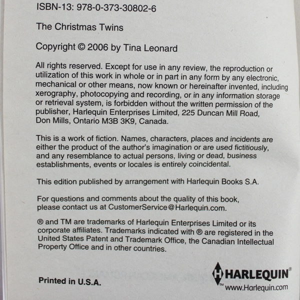 Harlequin American Romance The Christmas Twins by Tina Leonard 2015 PB