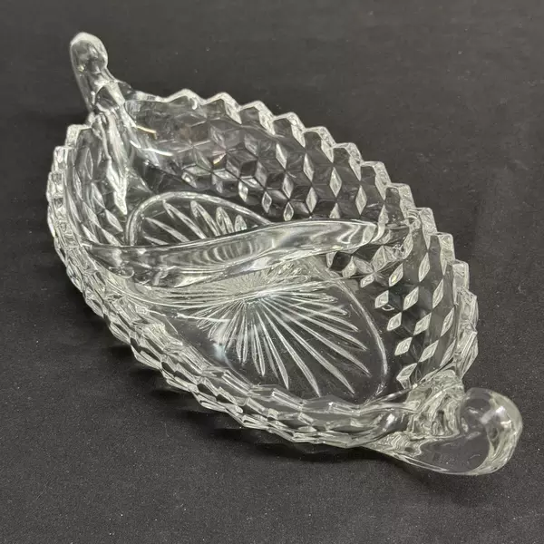 Fostoria 12" Large 2-Part American Clear Relish Boat Dish Serveware
