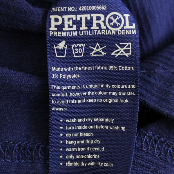 Petrol Denim Blue T-Shirt Premium Workwear Casual Men's Size XXL