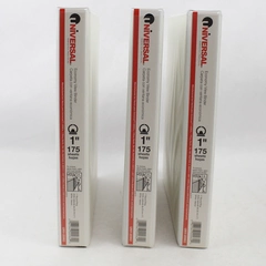 Set of 3 Universal Economy 1" Three Ring View Binders Solid White