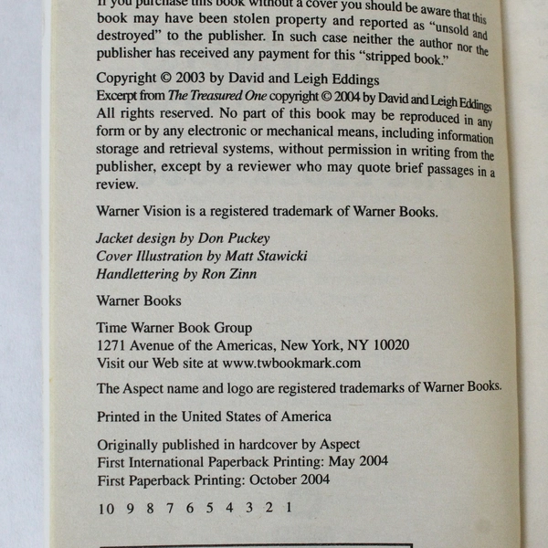 The Elder Gods by David & Leigh Eddings, Book One of the Dreamers, 2004