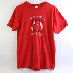 Hanes Unisex Large Red McMinnville Grizzles Graphic T-Shirt Men's Shirt