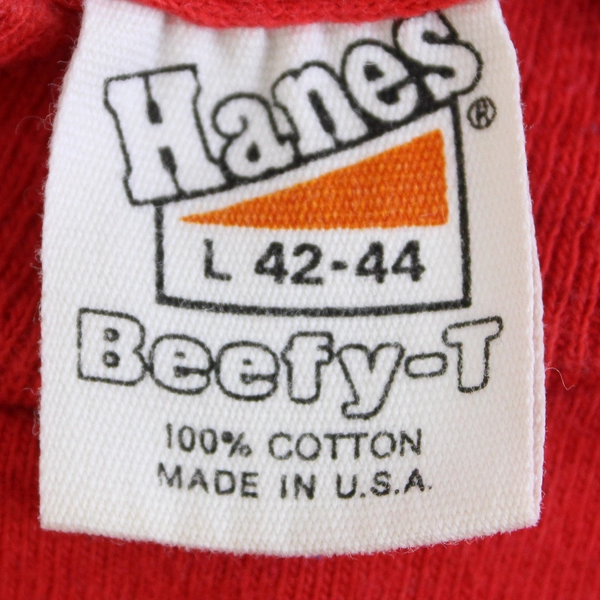 Hanes Unisex Large Red McMinnville Grizzles Graphic T-Shirt Men's Shirt