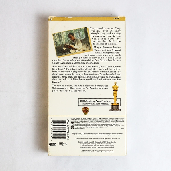Driving Miss Daisy VHS 1990 Warner Bros