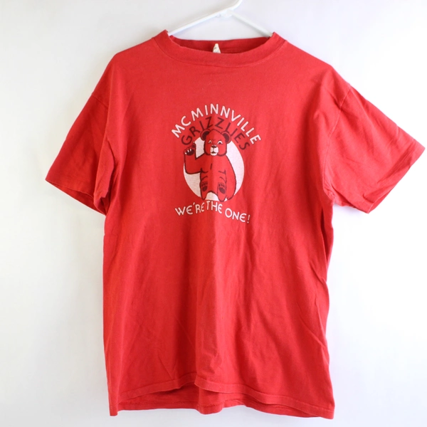 Hanes Unisex XL Red McMinnville Grizzlies Graphic T-Shirt Men's Shirt