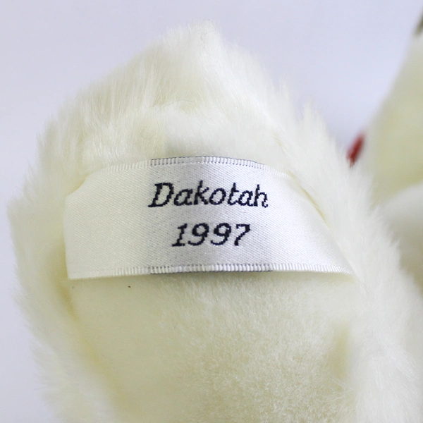 Vintage 1997 Malden Mills Dakotah Polar Bear with Fleece Blanket 14"