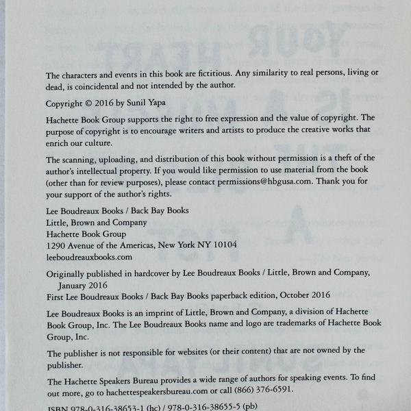 Your Heart Is A Muscle the Size of A Fist by Sunil Yapa 2016 Paperback