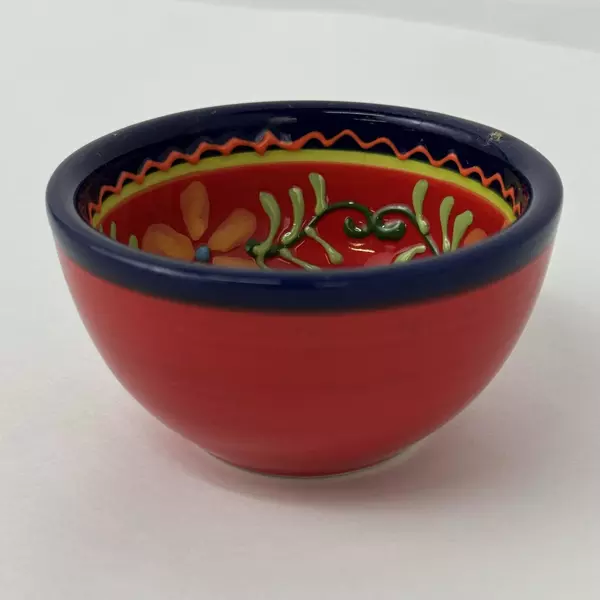 Vintage Del Rio Salado Hand Painted Ceramic Condiment Sauce Bowl