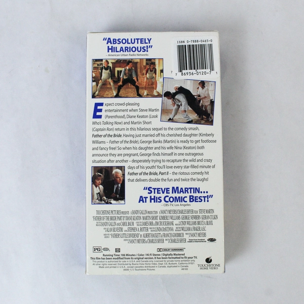Father of the Bride Part II VHS 1995 Steve Martin Touchstone Comedy