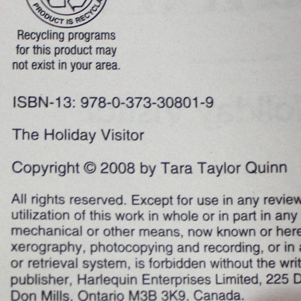 Lot Of 2 Harlequin Novels 2010 A Cold Creek Baby 2015 The Holiday Visitor PB