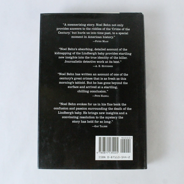 Lindbergh: The Crime by Noel Behn 1994 Hardcover Book with Dust Jacket