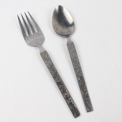 Lot Of 2 Riviera Monterey Stainless Steel Japan Flatware Serving Fork & Spoon