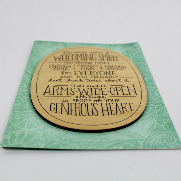 Hallmark 3D Wood Welcoming Spirit Birthday Card with Envelope 8.25"x6"