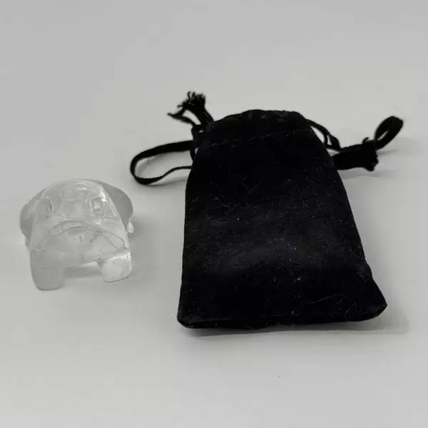 Polished Clear Quartz Frog Figurine 1.5" Crystal Mineral Specimen Collectible