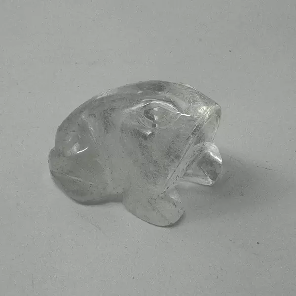 Polished Clear Quartz Frog Figurine 1.5" Crystal Mineral Specimen Collectible